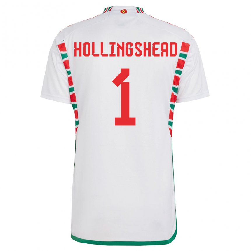 Criança Camisola Galesa Ronnie Hollingshead #1 Branco Alternativa 22-24 Camisa