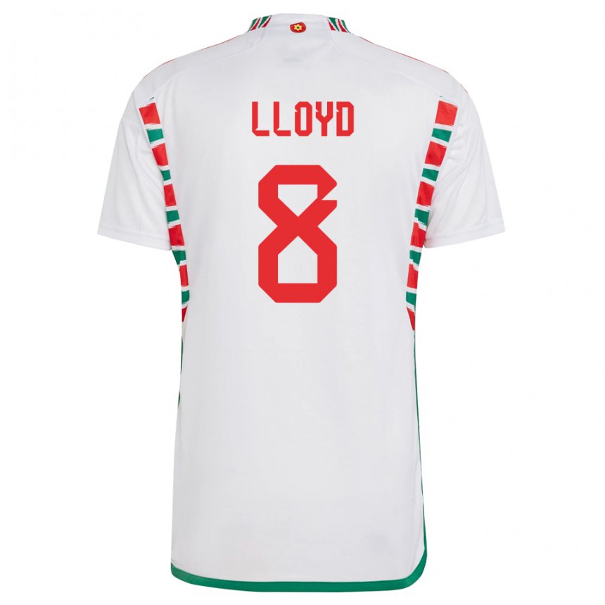 Criança Camisola Galesa Ben Lloyd #8 Branco Alternativa 22-24 Camisa