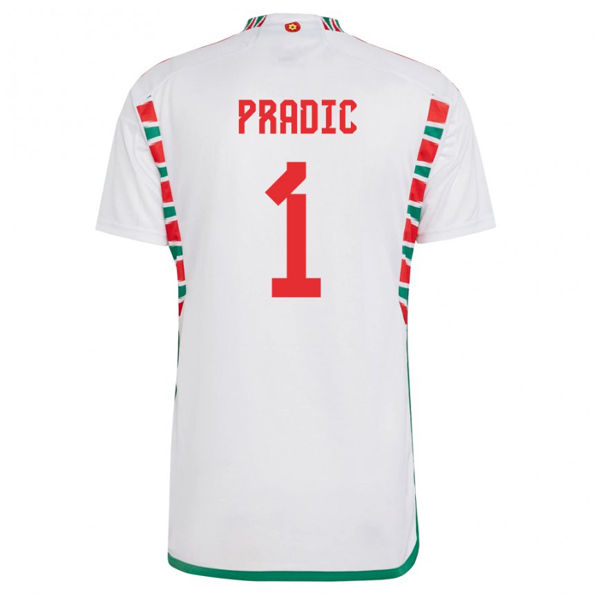 Criança Camisola Galesa James Pradic #1 Branco Alternativa 22-24 Camisa