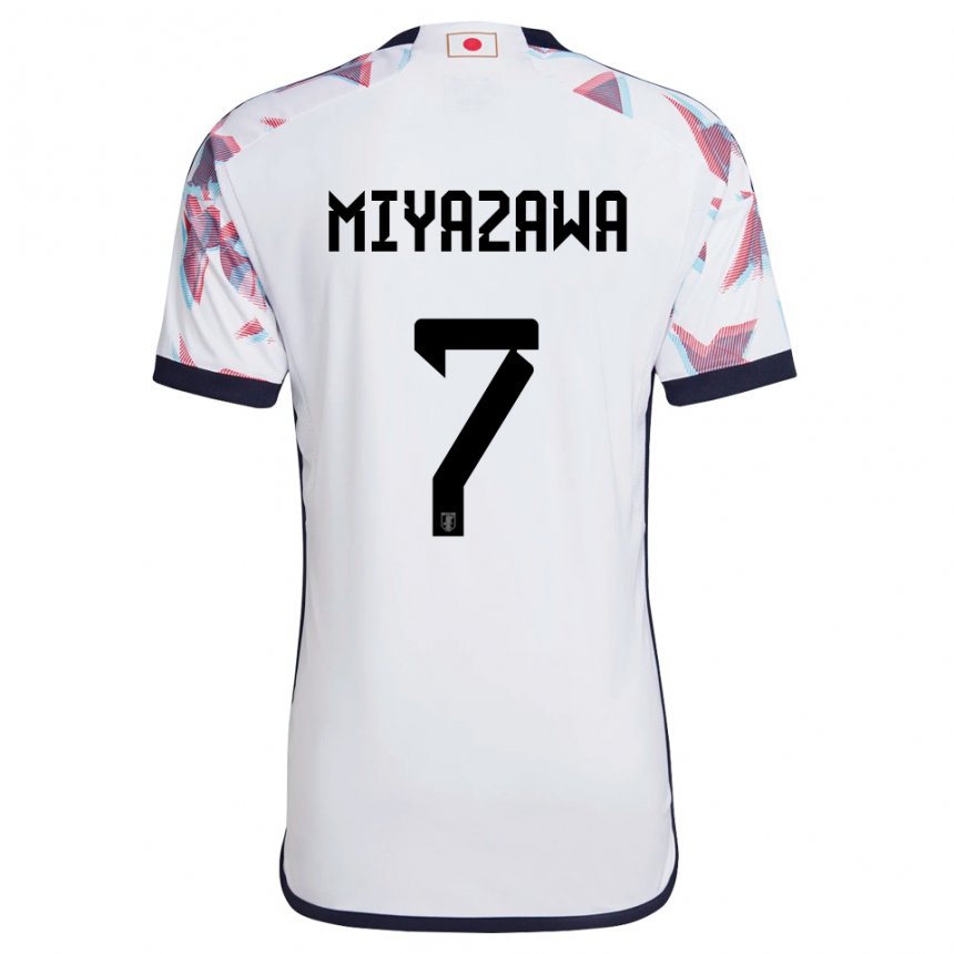 Criança Camisola Japonesa Hinata Miyazawa #7 Branco Alternativa 22-24 Camisa