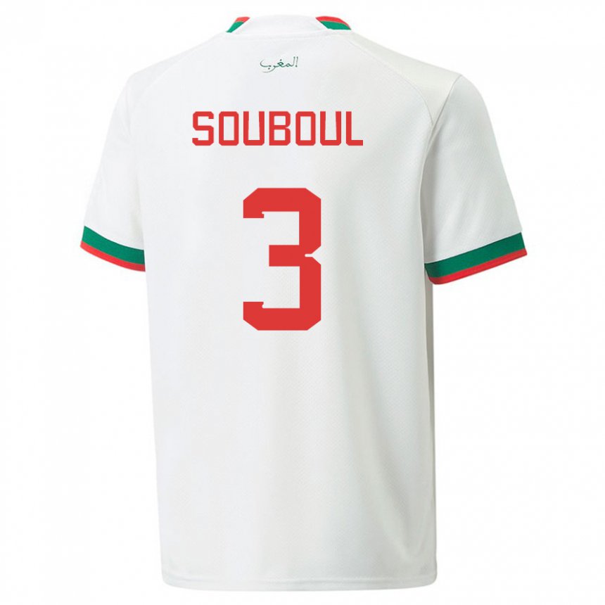 Criança Camisola Marroquina Mohamed Souboul #3 Branco Alternativa 22-24 Camisa