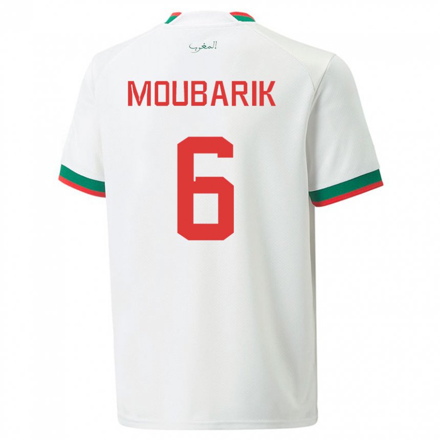Criança Camisola Marroquina El Mehdi Moubarik #6 Branco Alternativa 22-24 Camisa