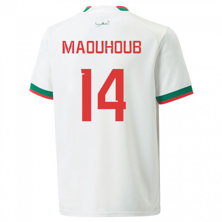 Criança Camisola Marroquina El Mehdi Maouhoub #14 Branco Alternativa 22-24 Camisa
