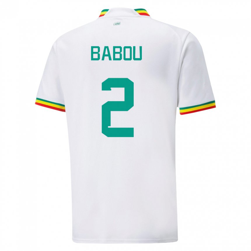 Homem Camisola Senegalesa Marieme Babou #2 Branco Principal 22-24 Camisa