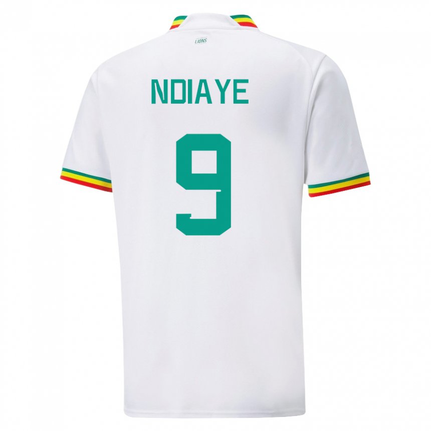 Homem Camisola Senegalesa Nguenar Ndiaye #9 Branco Principal 22-24 Camisa