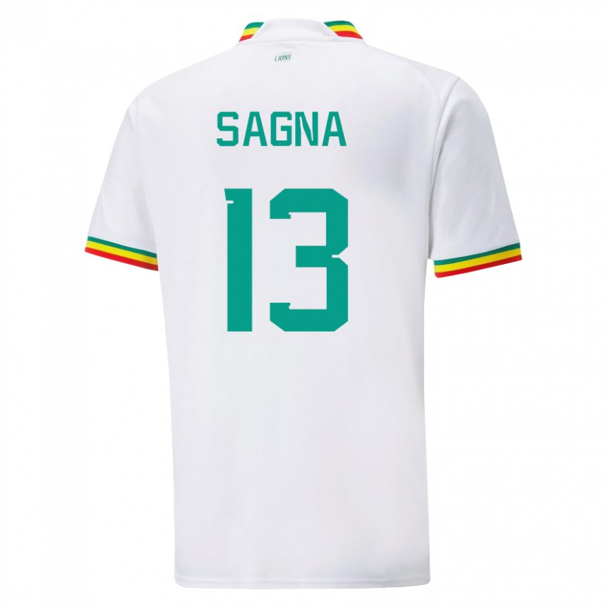 Homem Camisola Senegalesa Jeannette Sagna #13 Branco Principal 22-24 Camisa