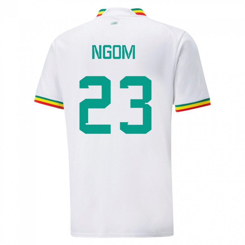 Homem Camisola Senegalesa Astou Ngom #23 Branco Principal 22-24 Camisa