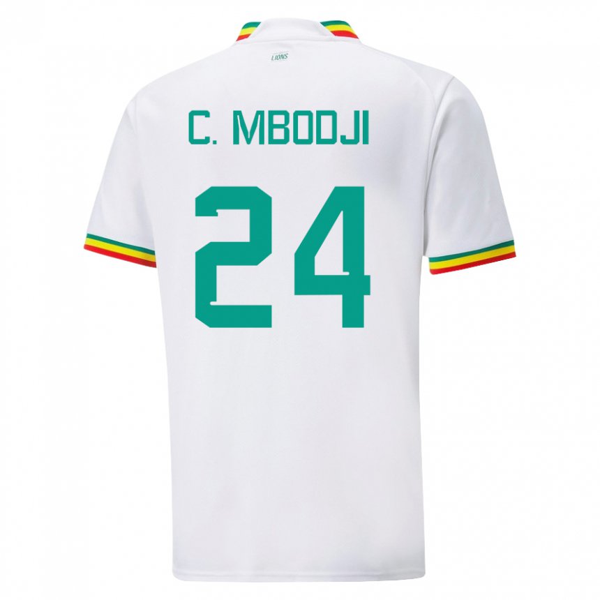 Homem Camisola Senegalesa Coumba Sylla Mbodji #24 Branco Principal 22-24 Camisa