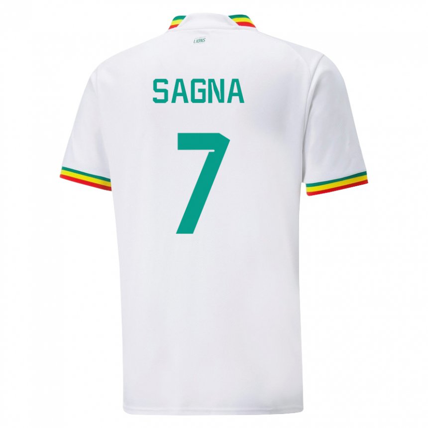 Homem Camisola Senegalesa Amadou Sagna #7 Branco Principal 22-24 Camisa