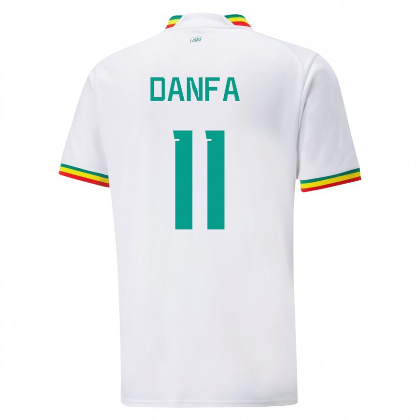 Homem Camisola Senegalesa Mamadou Danfa #11 Branco Principal 22-24 Camisa