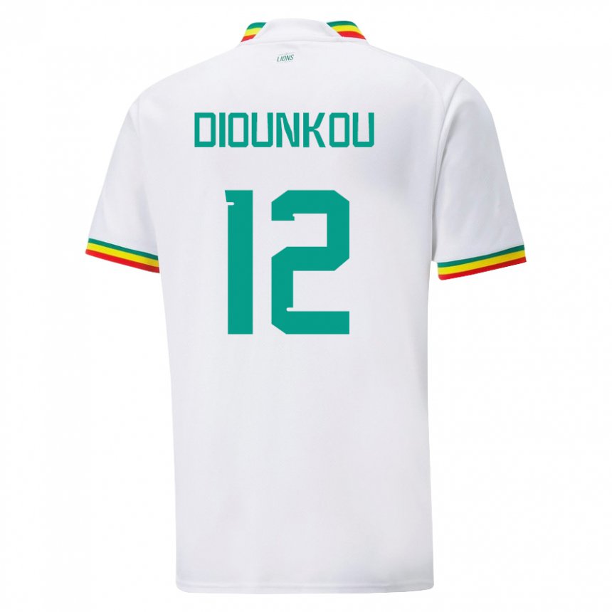 Homem Camisola Senegalesa Alpha Diounkou #12 Branco Principal 22-24 Camisa