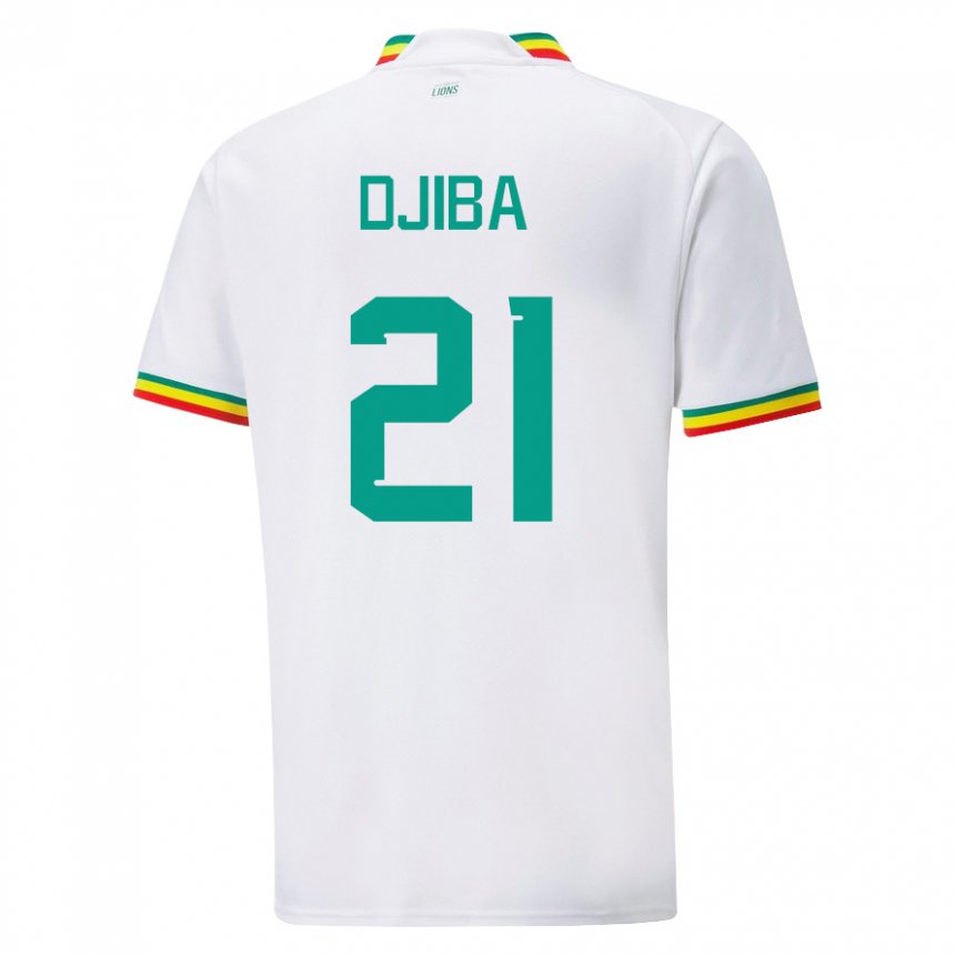 Homem Camisola Senegalesa Francois Djiba #21 Branco Principal 22-24 Camisa