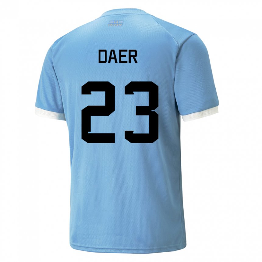 Homem Camisola Uruguaia Zulma Daer #23 Azul Principal 22-24 Camisa
