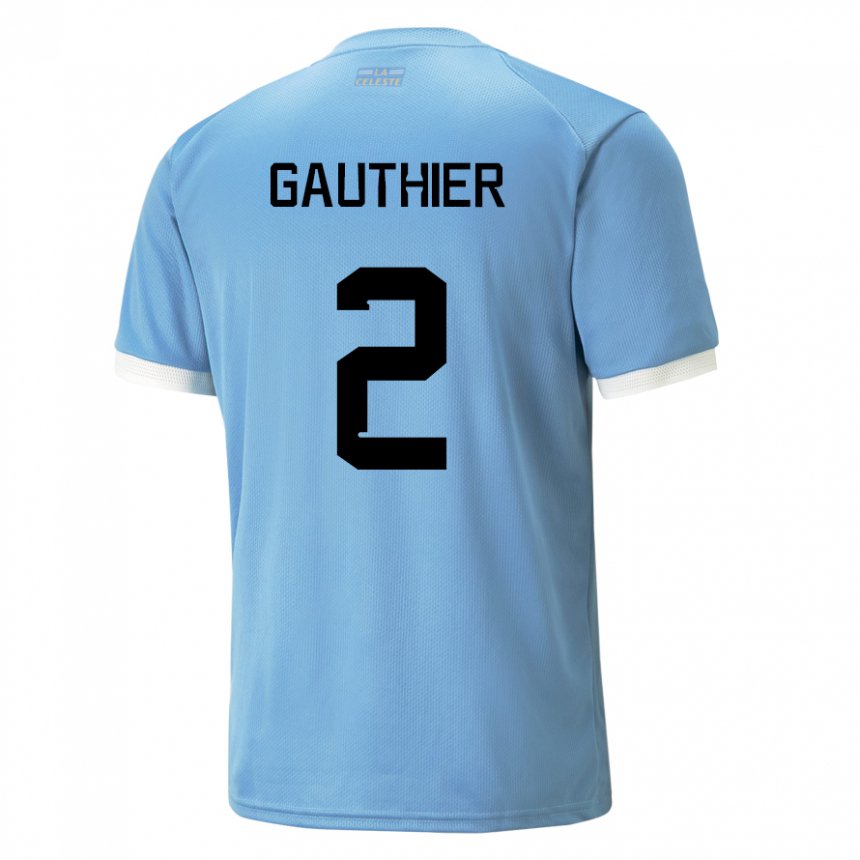 Homem Camisola Uruguaia Valentin Gauthier #2 Azul Principal 22-24 Camisa