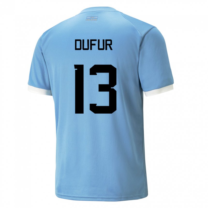 Homem Camisola Uruguaia Lautaro Dufur #13 Azul Principal 22-24 Camisa