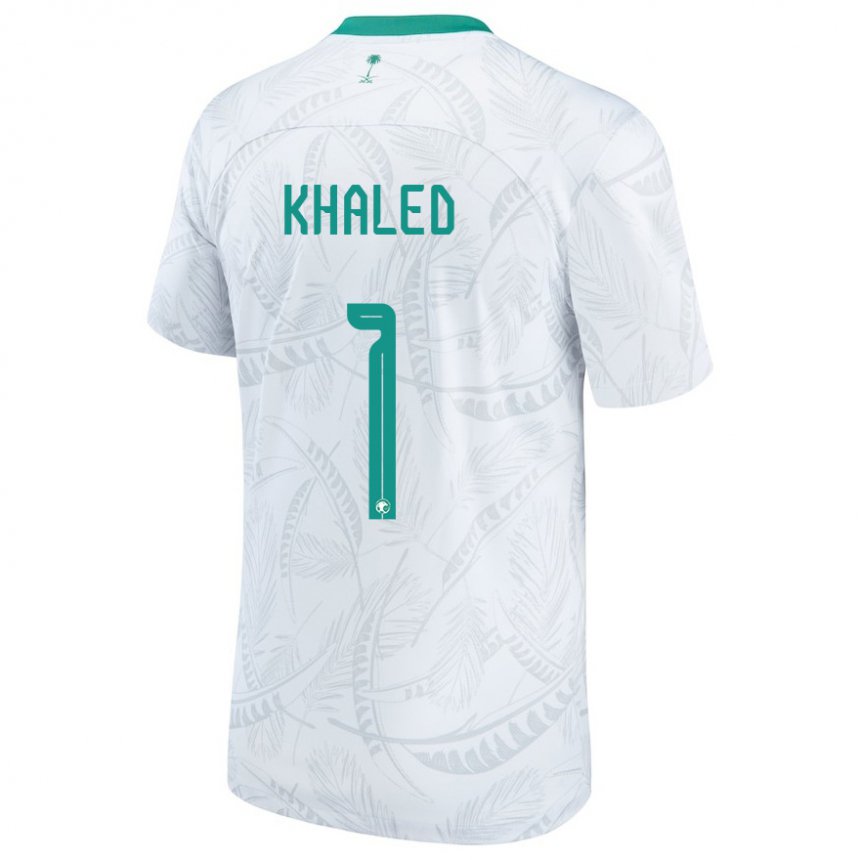 Homem Camisola Saudita Sarah Khaled #1 Branco Principal 22-24 Camisa