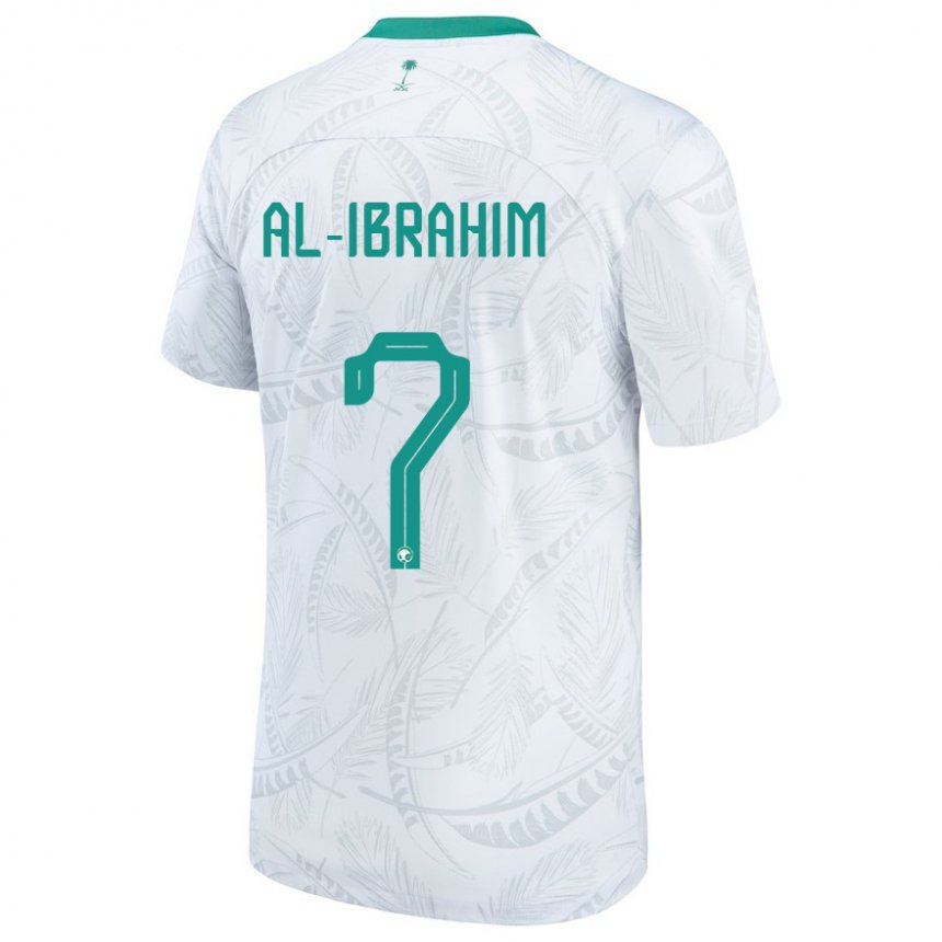 Homem Camisola Saudita Noura Al Ibrahim #7 Branco Principal 22-24 Camisa