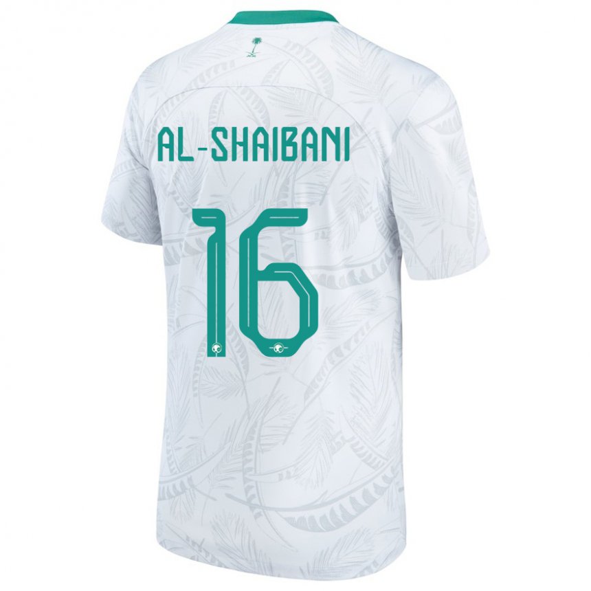 Homem Camisola Saudita Asrar Al Shaibani #16 Branco Principal 22-24 Camisa