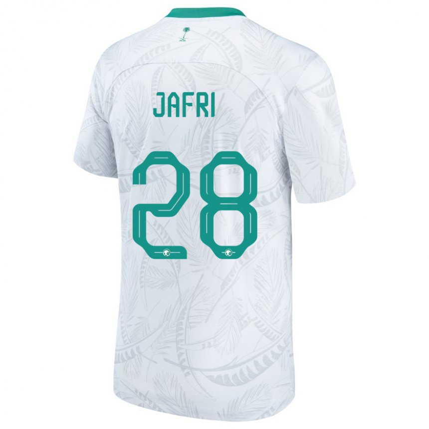 Homem Camisola Saudita Farah Jafri #28 Branco Principal 22-24 Camisa