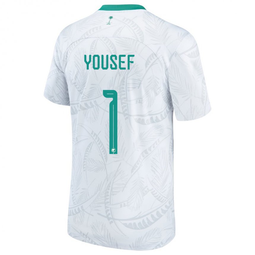 Homem Camisola Saudita Hamed Yousef #1 Branco Principal 22-24 Camisa