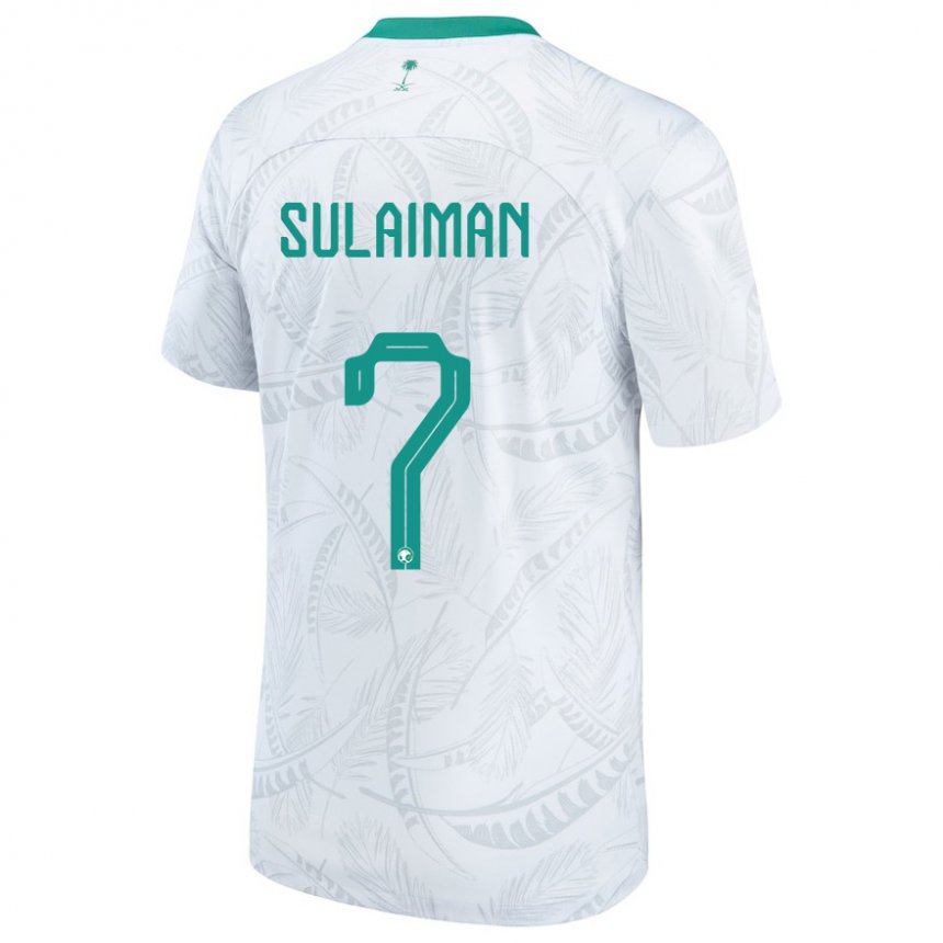 Homem Camisola Saudita Mohammed Sulaiman #7 Branco Principal 22-24 Camisa