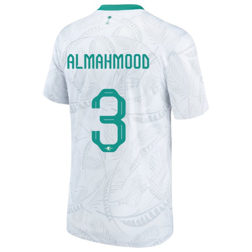 Homem Camisola Saudita Mohammed Almahmood #3 Branco Principal 22-24 Camisa