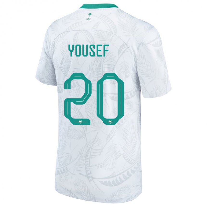 Homem Camisola Saudita Fares Yousef #20 Branco Principal 22-24 Camisa