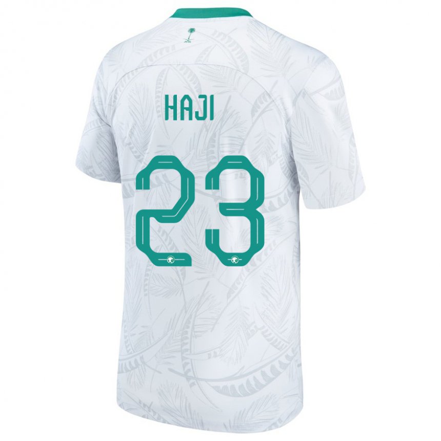 Homem Camisola Saudita Talal Haji #23 Branco Principal 22-24 Camisa