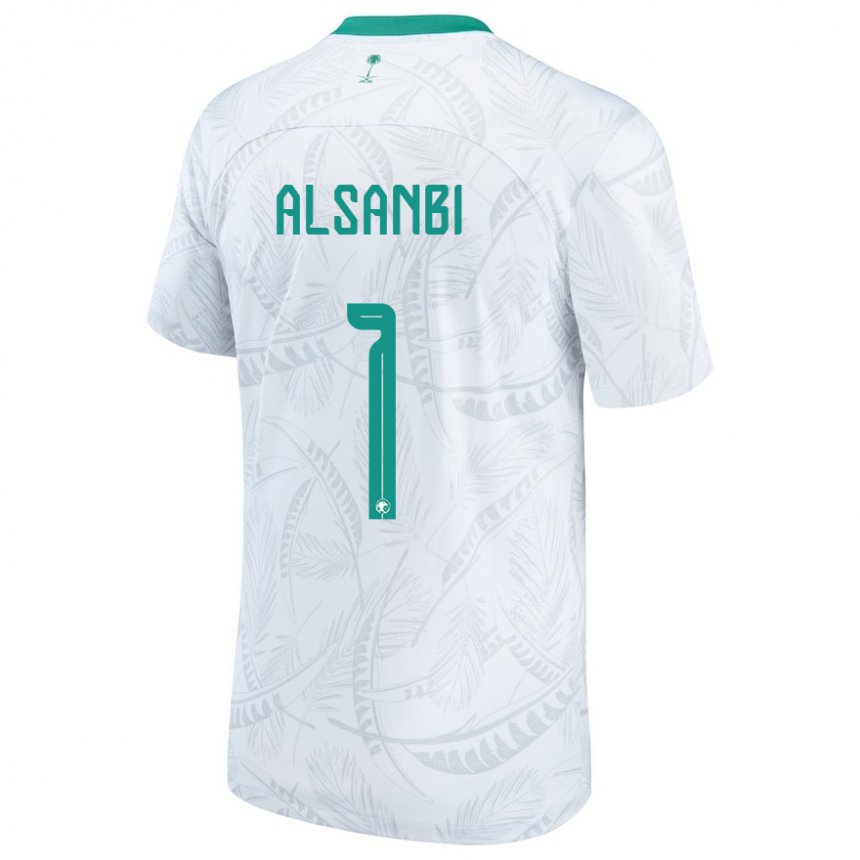 Homem Camisola Saudita Abdulrahman Alsanbi #1 Branco Principal 22-24 Camisa