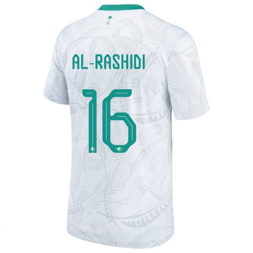 Homem Camisola Saudita Mohammed Al Rashidi #16 Branco Principal 22-24 Camisa