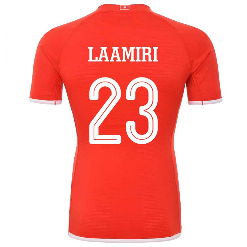 Homem Camisola Tunisiana Soumaya Laamiri #23 Vermelho Principal 22-24 Camisa