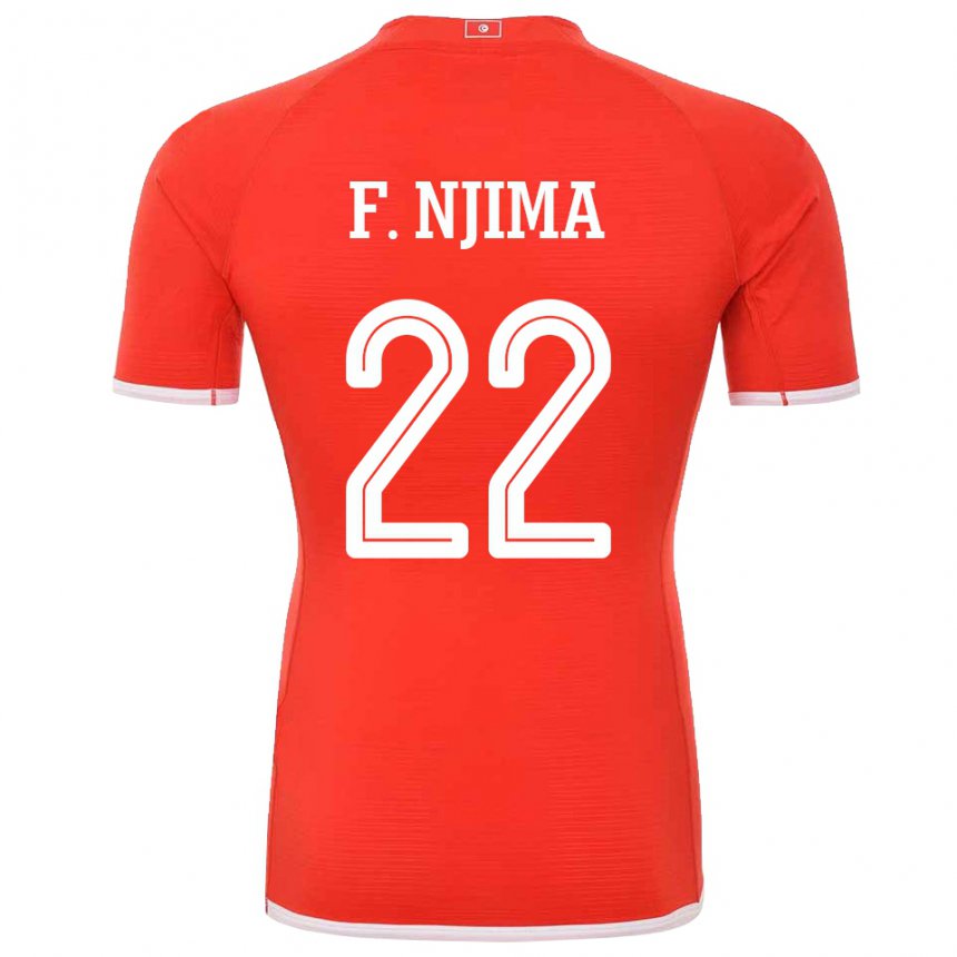Homem Camisola Tunisiana Firas Ben Njima #22 Vermelho Principal 22-24 Camisa