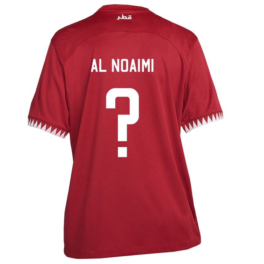 Homem Camisola Catari Mohammad Al Noaimi #0 Marrom Principal 22-24 Camisa