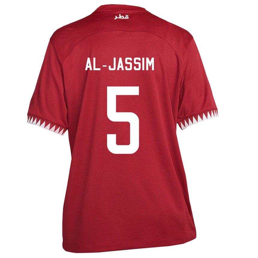Homem Camisola Catari Dana Al Jassim #5 Marrom Principal 22-24 Camisa