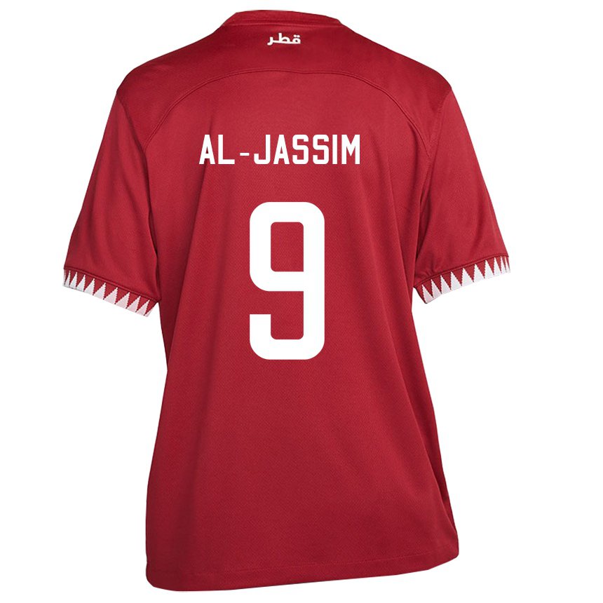 Homem Camisola Catari Kholoud Al Jassim #9 Marrom Principal 22-24 Camisa