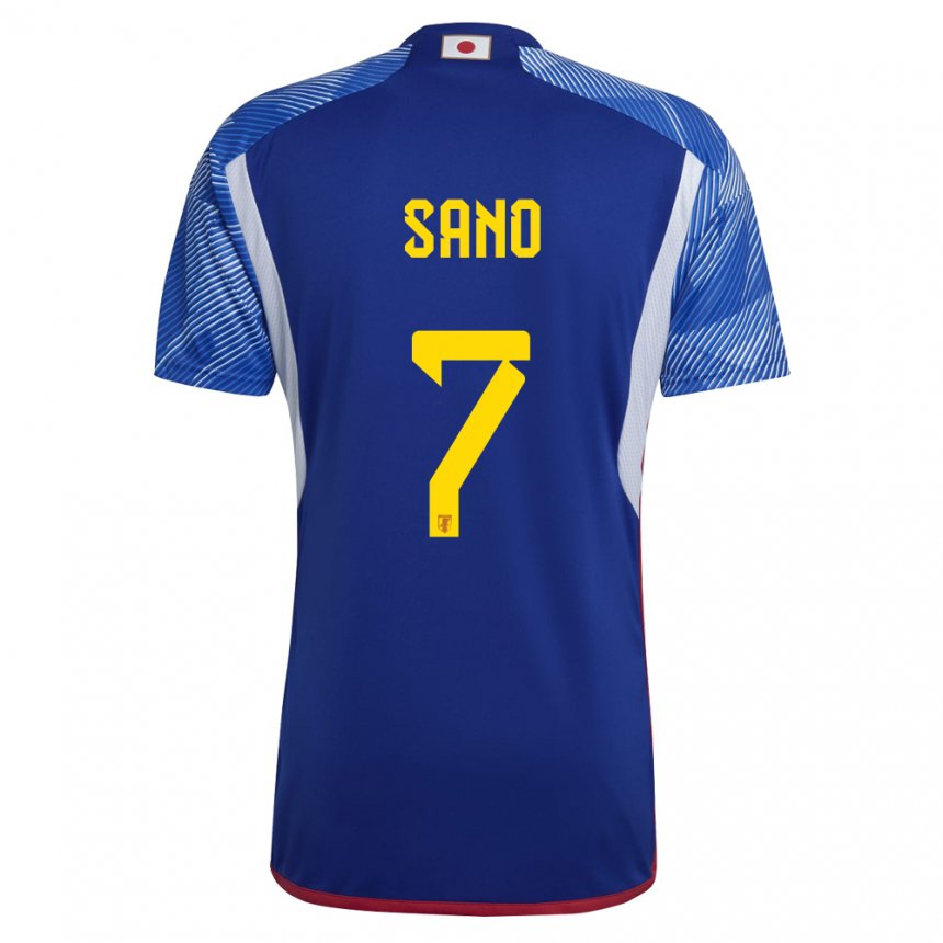 Homem Camisola Japonesa Kodai Sano #7 Azul Real Principal 22-24 Camisa