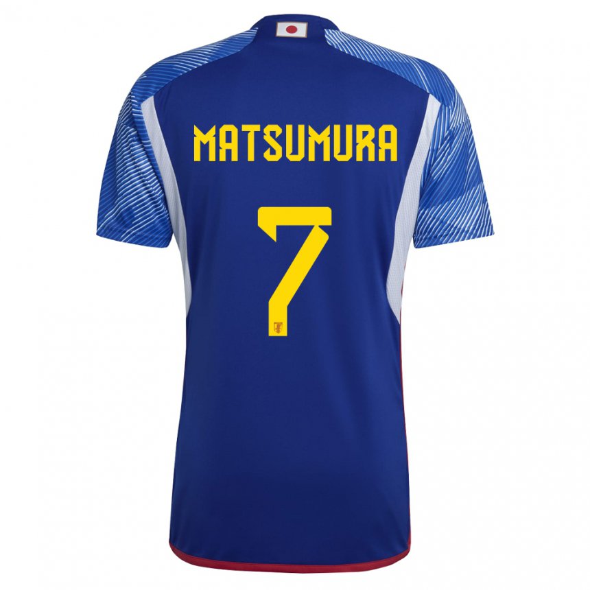 Homem Camisola Japonesa Kosuke Matsumura #7 Azul Real Principal 22-24 Camisa