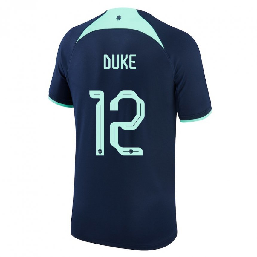 Homem Camisola Australiana Mitch Duke #12 Azul Escuro Alternativa 22-24 Camisa