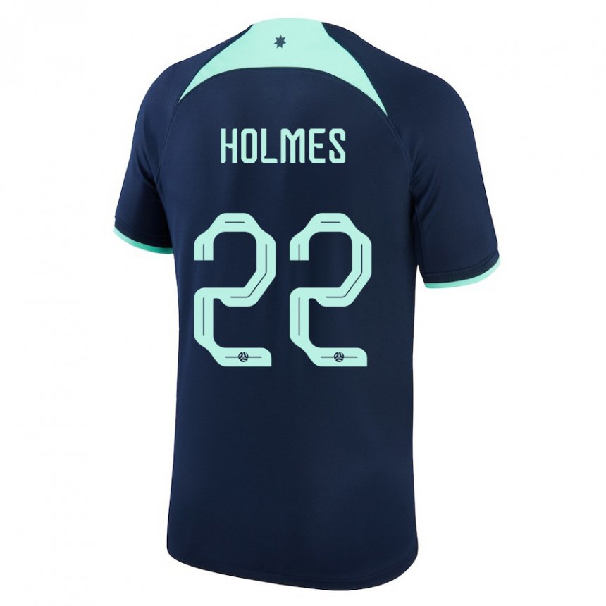 Homem Camisola Australiana Jordan Holmes #22 Azul Escuro Alternativa 22-24 Camisa