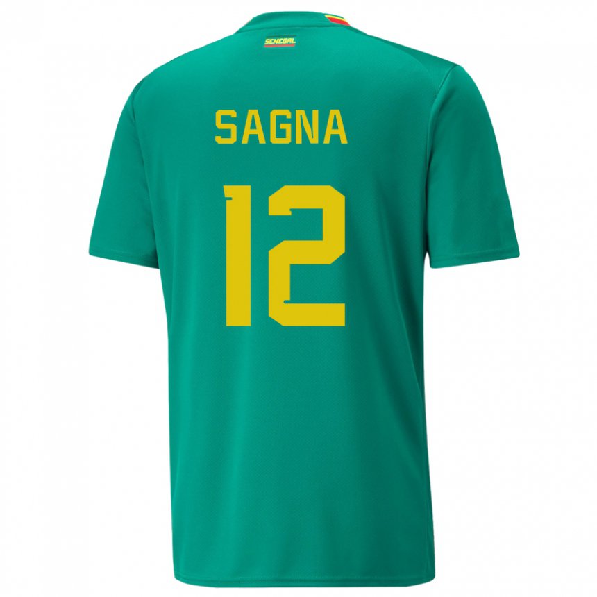 Homem Camisola Senegalesa Safietou Sagna #12 Verde Alternativa 22-24 Camisa