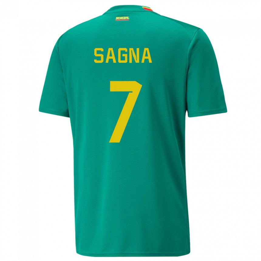 Homem Camisola Senegalesa Amadou Sagna #7 Verde Alternativa 22-24 Camisa