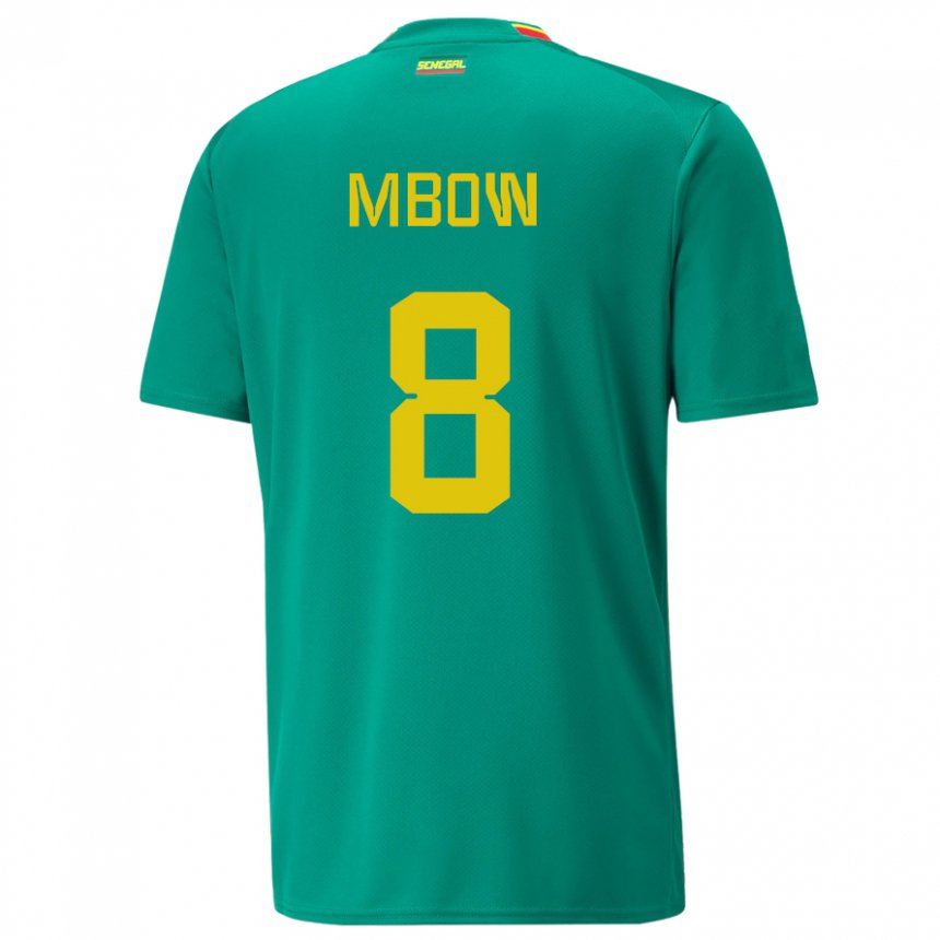 Homem Camisola Senegalesa Mamadou Mbow #8 Verde Alternativa 22-24 Camisa