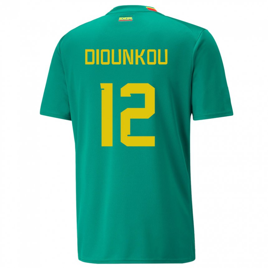 Homem Camisola Senegalesa Alpha Diounkou #12 Verde Alternativa 22-24 Camisa