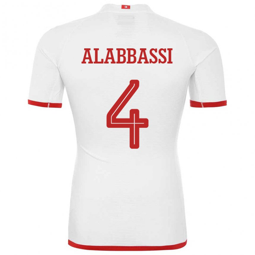 Homem Camisola Tunisiana Chaima Alabbassi #4 Branco Alternativa 22-24 Camisa