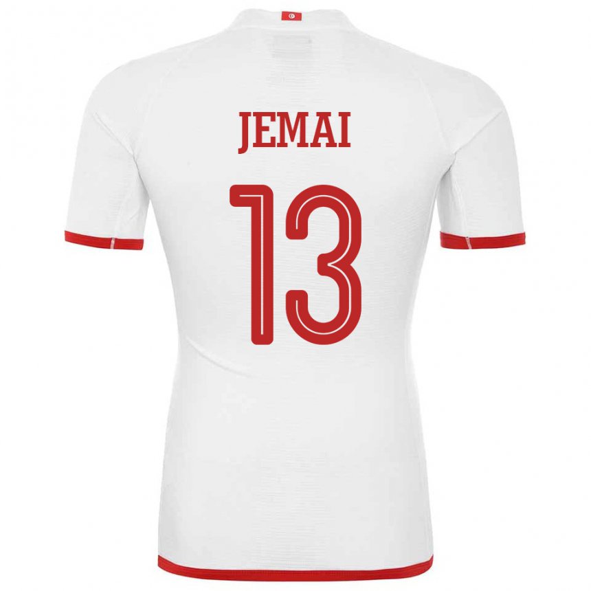 Homem Camisola Tunisiana Yasmine Jemai #13 Branco Alternativa 22-24 Camisa