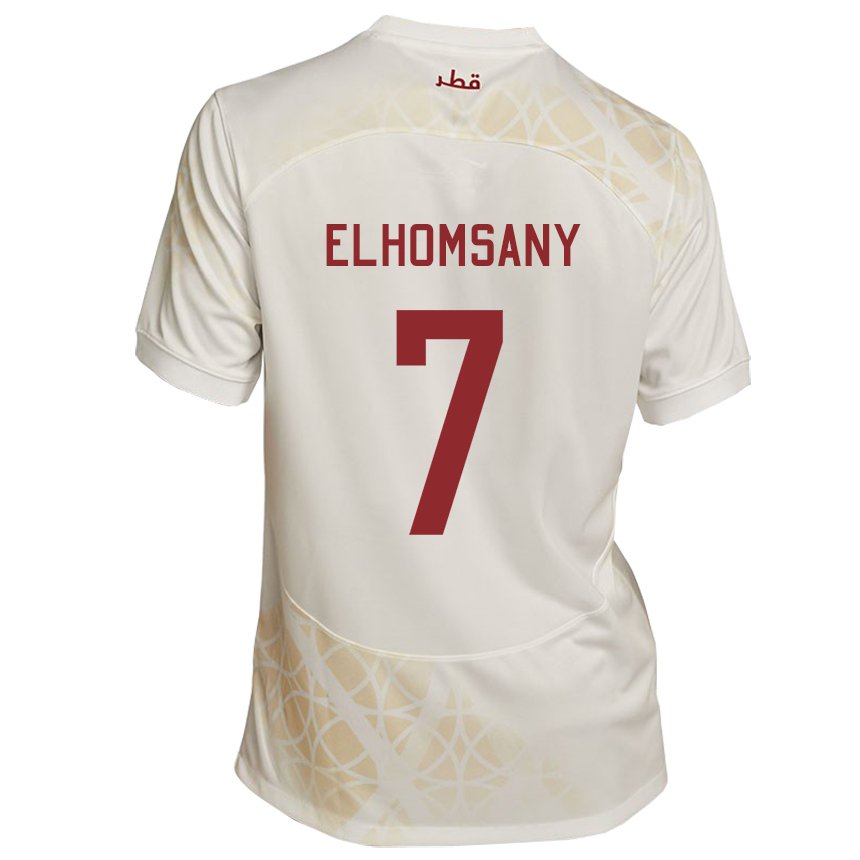 Homem Camisola Catari Yasmeen Elhomsany #7 Bege Dourado Alternativa 22-24 Camisa