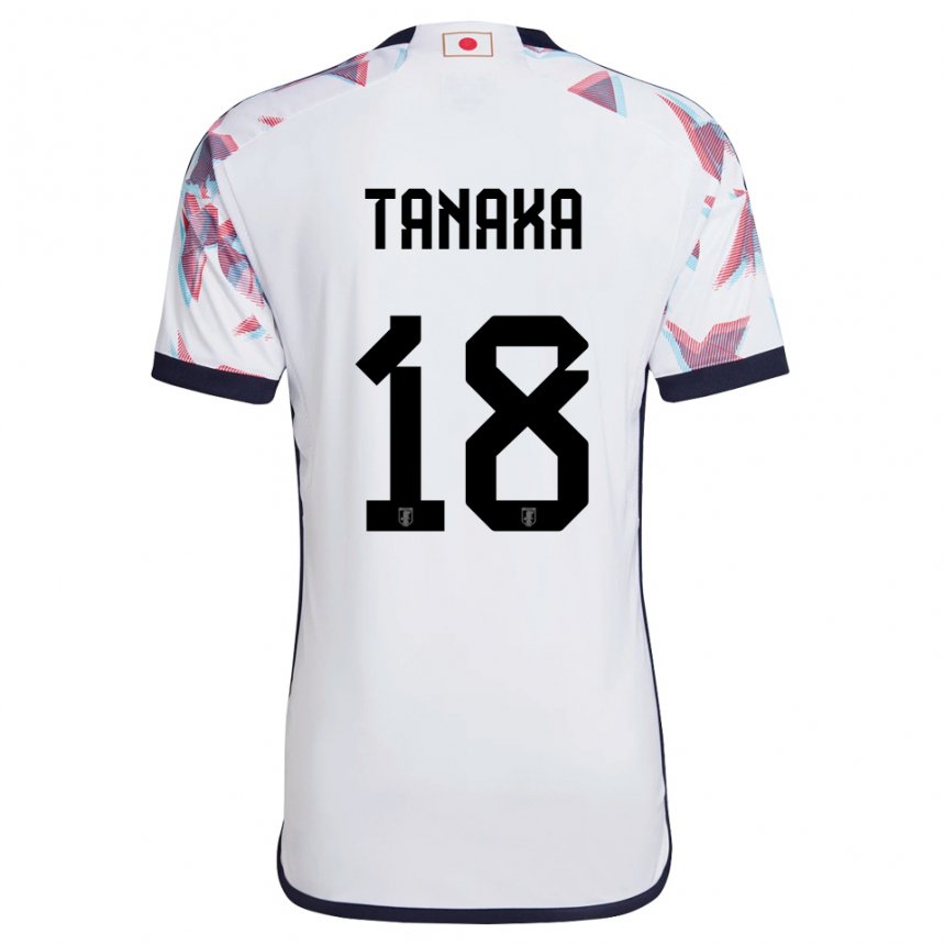 Homem Camisola Japonesa Momoko Tanaka #18 Branco Alternativa 22-24 Camisa