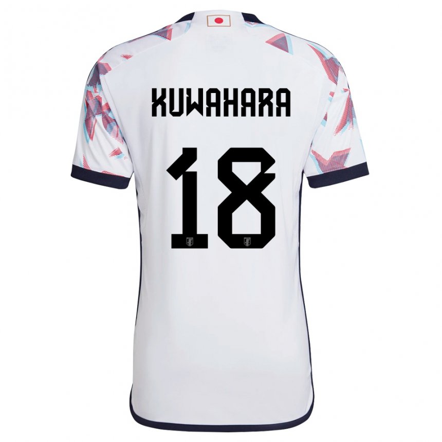 Homem Camisola Japonesa Rikuto Kuwahara #18 Branco Alternativa 22-24 Camisa