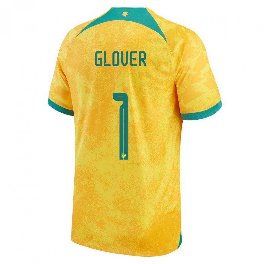Mulher Camisola Australiana Thomas Glover #1 Dourado Principal 22-24 Camisa