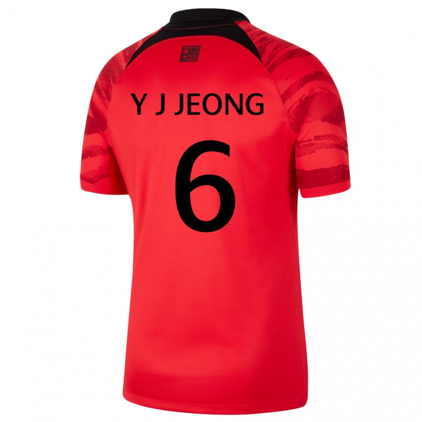 Mulher Camisola Sul‑coreana Jeong Yu Jin #6 Vermelho Preto Principal 22-24 Camisa